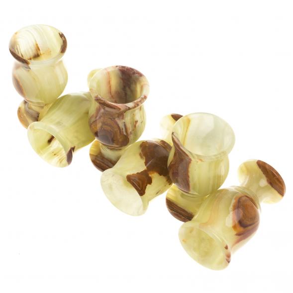 Набор рюмок из оникса в футляре 3,8х7 см (1,5х3) 20 мл 6 шт 121934