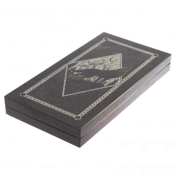 Нарды из камня с гравировкой &amp;quot;Волк&amp;quot; 124923