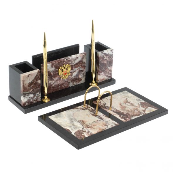 Письменный набор &amp;quot;Советник&amp;quot; с Гербом РФ из креноида 127900