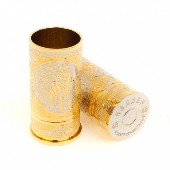 Набор из двух стопок &amp;quot;Волк&amp;quot; 40 мл Златоуст 129544