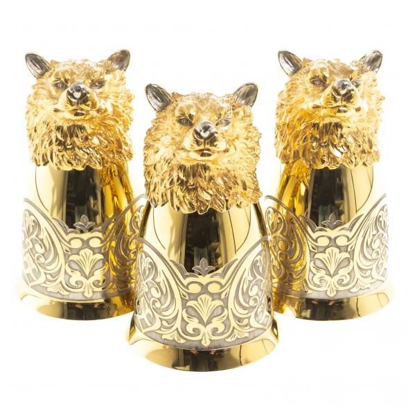 Стопки перевертыши &amp;quot;Волк&amp;quot; 60 мл 3 шт Златоуст 123622