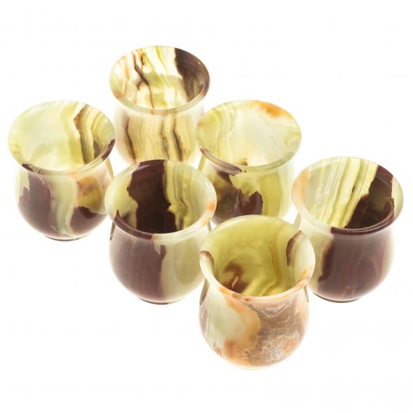 Набор стаканов из оникса 6х7 см 110 мл 6 шт в коробке (2,5х3) 121931