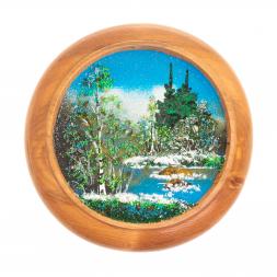 Тарелка декоративная "Весна" 15 см каменная крошка