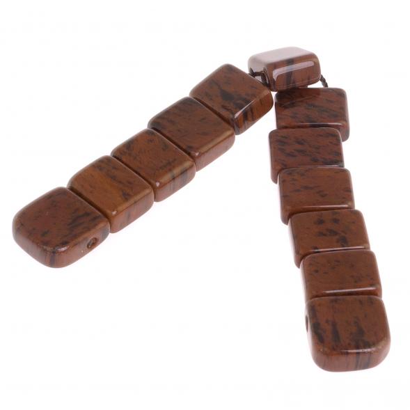 Четки перекидные 12 зерен из коричневого обсидиана 126259