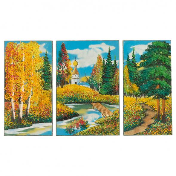 Картина модульная из камня &amp;quot;Осень&amp;quot; 30х50 см 117351