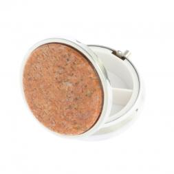 Таблетница на 3 отсека камень пегматит цвет серебро