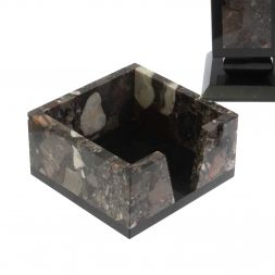 Письменный набор "Алмаз" из камня конгломерат