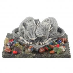 Сувенир "Влюбленная пара крыс"из мрамолита