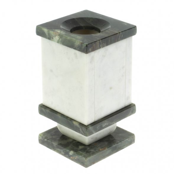 Карандашница из мрамора и темно-зеленого офиокальцита 128969