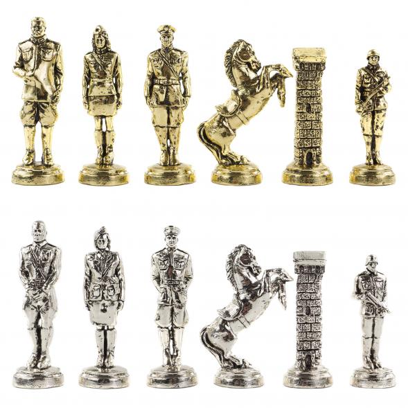 Шахматы настольные &amp;quot;Великая Отечественная война&amp;quot; доска 44х44 см мрамор змеевик 120690