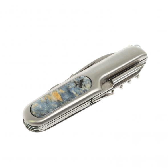 Нож мультитул складной 7 в 1 с камнем кианит 129616