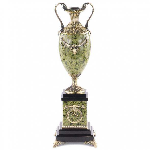 Ваза из натурального змеевика и бронзы &amp;quot;Афина&amp;quot; 113611