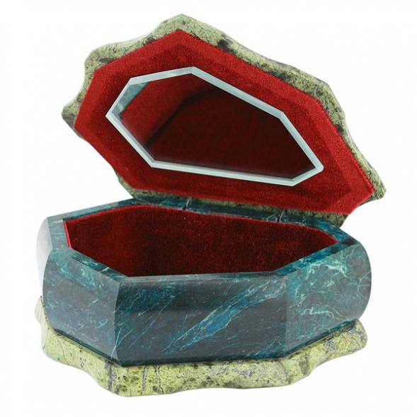 Шкатулка &amp;quot;Ракушка&amp;quot; змеевик 14x10x8 см 112070