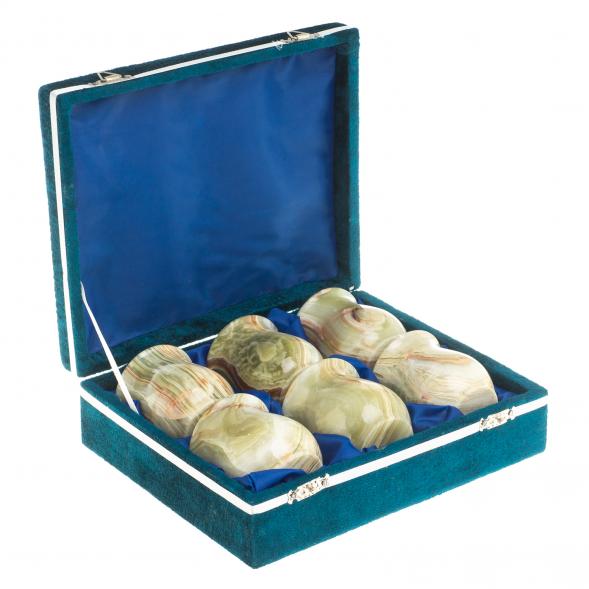 Набор стаканов из оникса в футляре 6,1х7 см (2,5х3) 110 мл 6 шт 121932