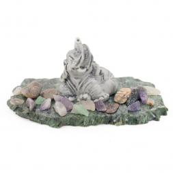 Сувенир из мрамолита "Слоник лежит"