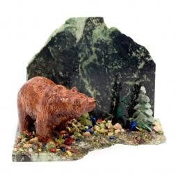 Сувенир "Медведь" змеевик