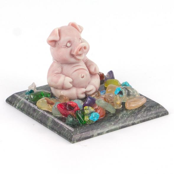 Сувенир из мрамолита &amp;quot;Поросенок сидит&amp;quot; 119339