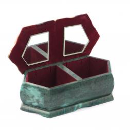 Шкатулка из камня с двумя отделениями &amp;quot;Мозаика&amp;quot; 18,5х9,5х6,5 см