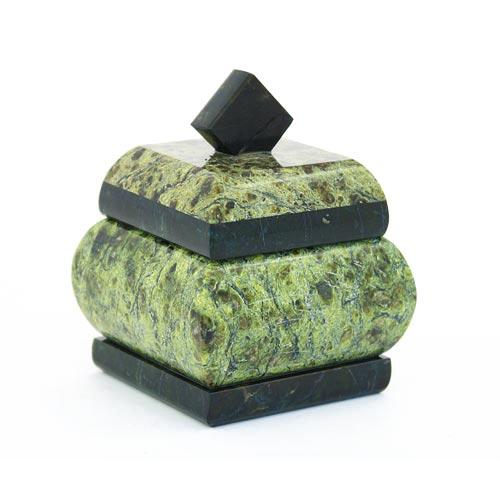 Шкатулка для украшений змеевик 6х6х8 см 112039