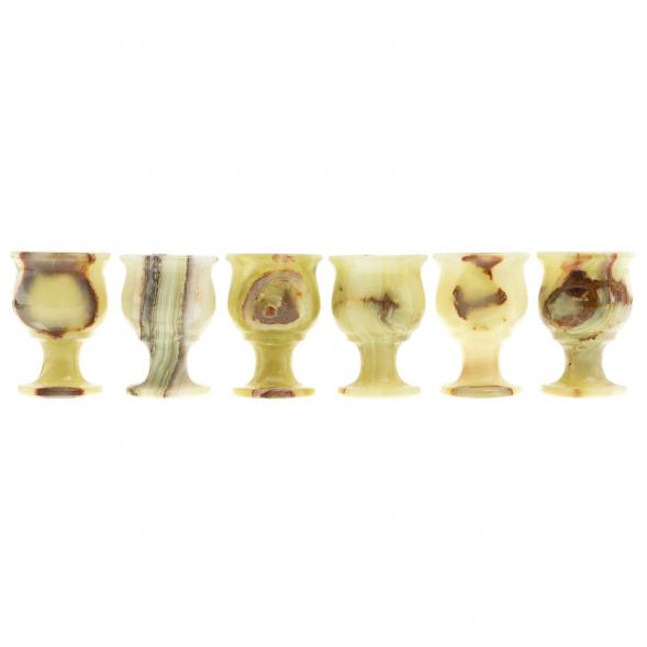 Набор рюмок &amp;quot;Тюльпан&amp;quot; 40 мл из оникса 6шт 5х7см в футляре (2х3) 121933