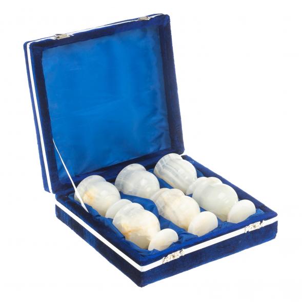 Набор рюмок &amp;quot;Тюльпан&amp;quot; 40 мл из оникса 6шт 5х7см в футляре (2х3) 121933