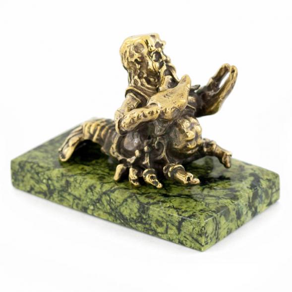 Сувенир статуэтка знак зодиака &amp;quot;Рак&amp;quot; из бронзы и камня 116089