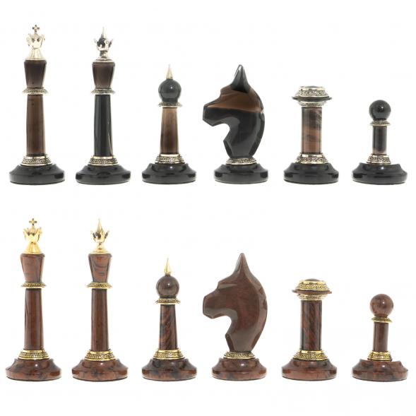 Шахматы из камня обсидиан &amp;quot;Классические&amp;quot; доска 40х40 см 122353