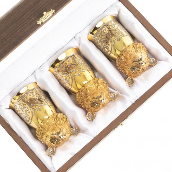 Стопки перевертыши &amp;quot;Медведь&amp;quot; 60 мл 3 шт Златоуст 123625