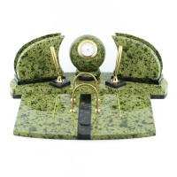 Настольный набор из натурального змеевика &amp;quot;Шар&amp;quot; 113270