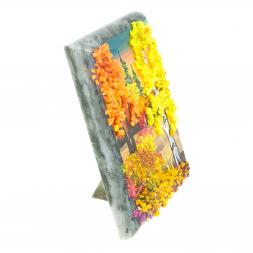 Настольное панно из камня "Осень" 7,5х10 см
