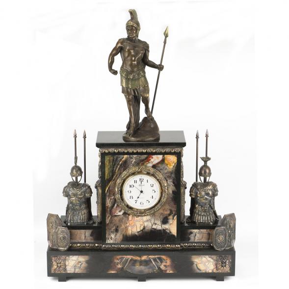 Интерьерные часы из яшмы с бронзой &amp;quot;Спартанец&amp;quot; 175370