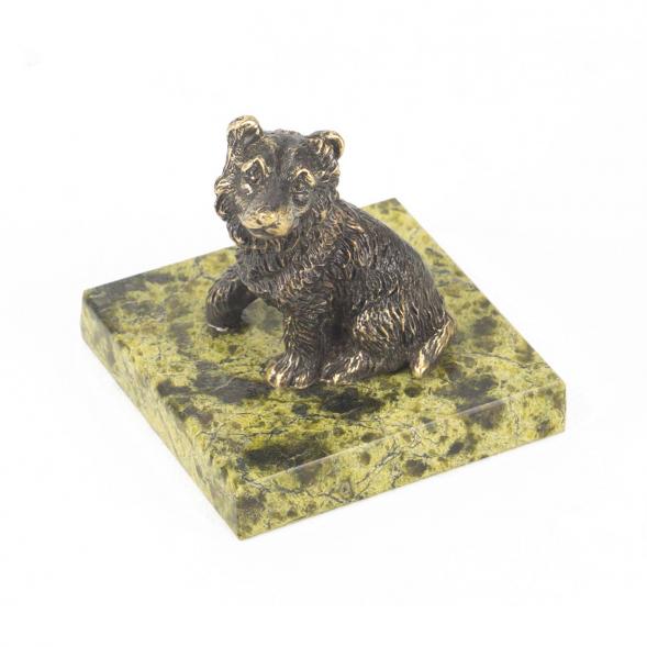 Статуэтка из бронзы и змеевика &amp;quot;Собачка средняя №3&amp;quot; 118753