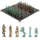 Шахматы &amp;quot;Римляне против Галлов&amp;quot; фигуры бронза / патина 36х36 см лемезит змеевик 128373