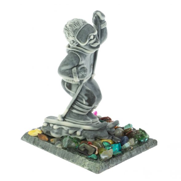 Сувенир &amp;quot; Горнолыжник&amp;quot; из мрамолита 128671