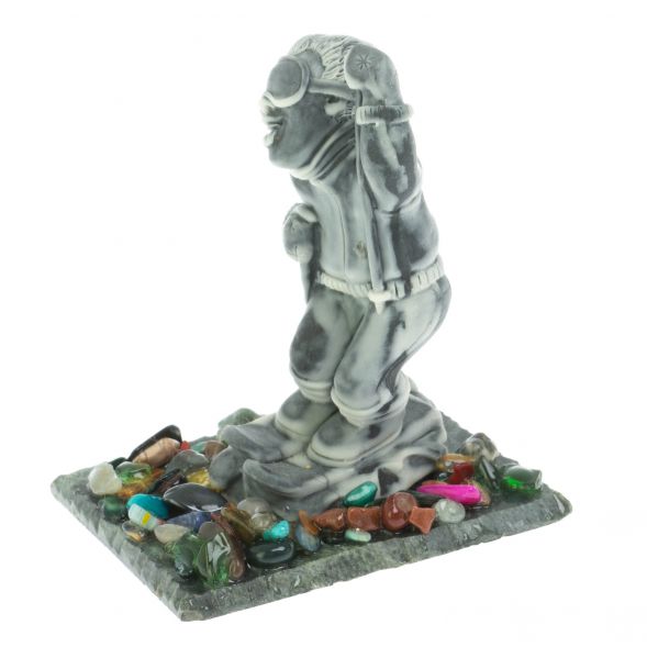 Сувенир &amp;quot; Горнолыжник&amp;quot; из мрамолита 128671