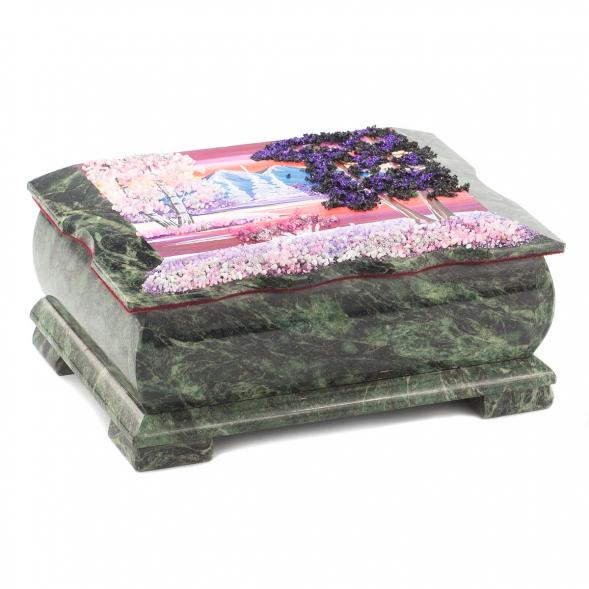 Шкатулка с расписной крышкой &amp;quot;Зимний пейзаж&amp;quot; 17х12х7,5 см 116715