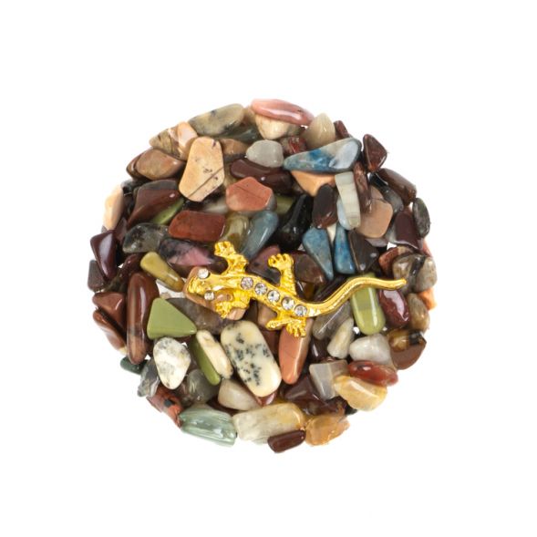 Магнит &amp;quot;Уральские самоцветы&amp;quot; с ящерицей 5х5х1 см 128293