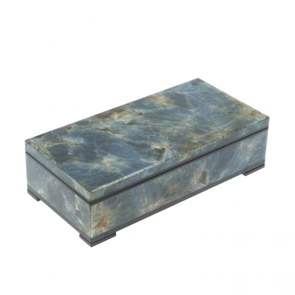 Шкатулка из камня кианит 17,5х9х5 см 128294