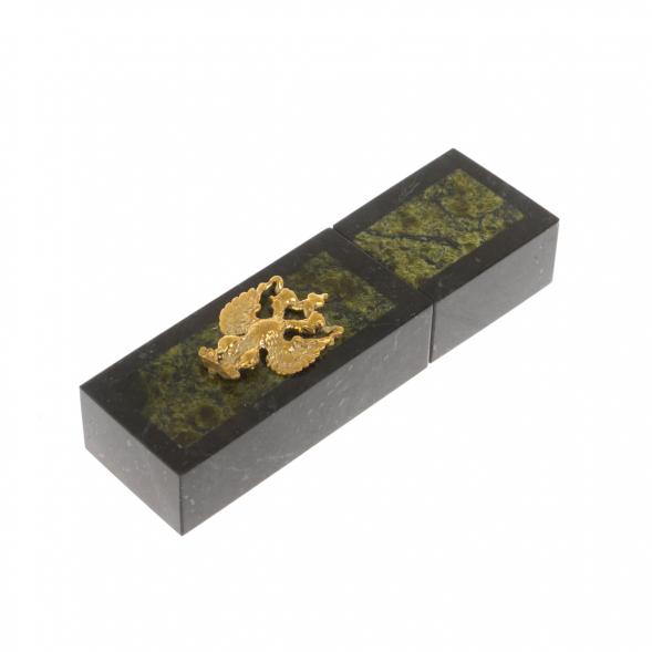 Флешка из камня змеевик с гербом РФ 32 GB 121104