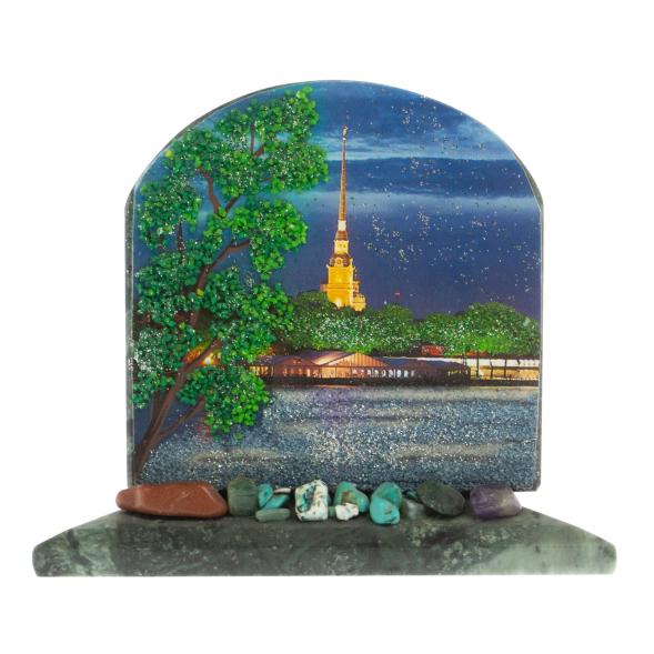 Сувенир арка &amp;quot;Набережная&amp;quot; из змеевика 13х6,5х10 см 129478