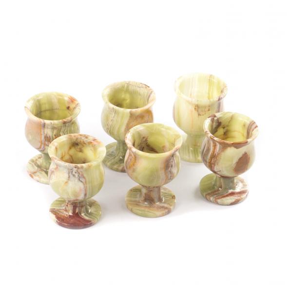 Набор рюмок для водки из оникса 6 штук 40 мл в коробке 5,0х7,3 см 121485