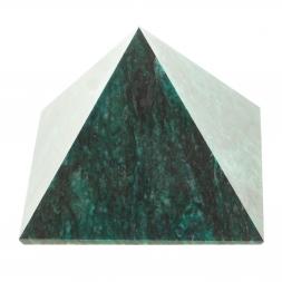 Пирамида 4х4х3,5 см камень змеевик