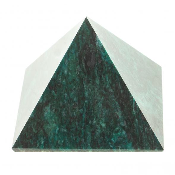 Пирамида 4х4х3,5 см камень змеевик 113906