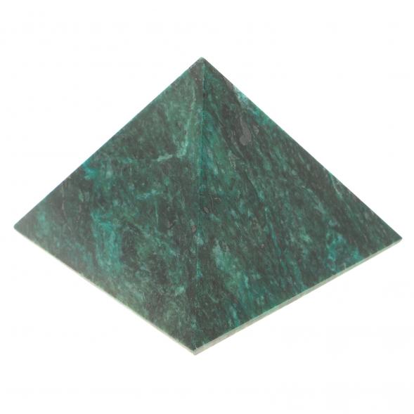 Пирамида 4х4х3,5 см камень змеевик 113906