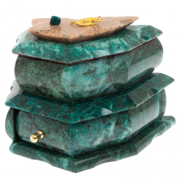 Ларец для украшений змеевик 18x11x13,5 см 125122