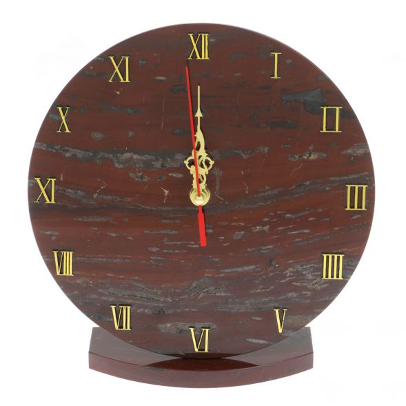 Часы настольные из яшмы 23х7х25 см 128453