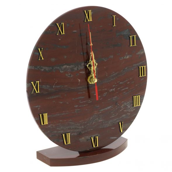 Часы настольные из яшмы 23х7х25 см 128453