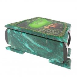 Шкатулка с иллюстрацией "Хозяйка медной горы" из змеевика 20х10х8 см