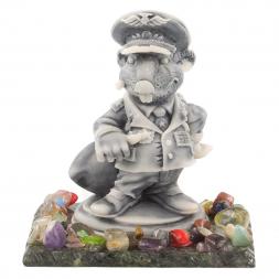 Сувенир из мрамолита "Крыса-генерал"