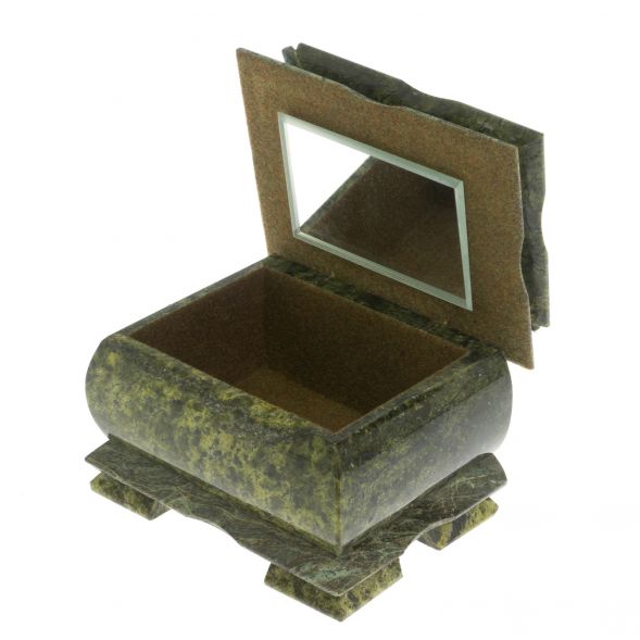 Шкатулка &amp;quot;Оригинал&amp;quot; из змеевика 11,5х8,5х8,5 см 129116